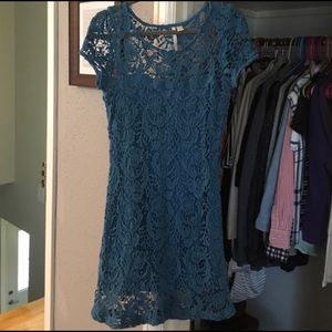 LC Blue crochet dress